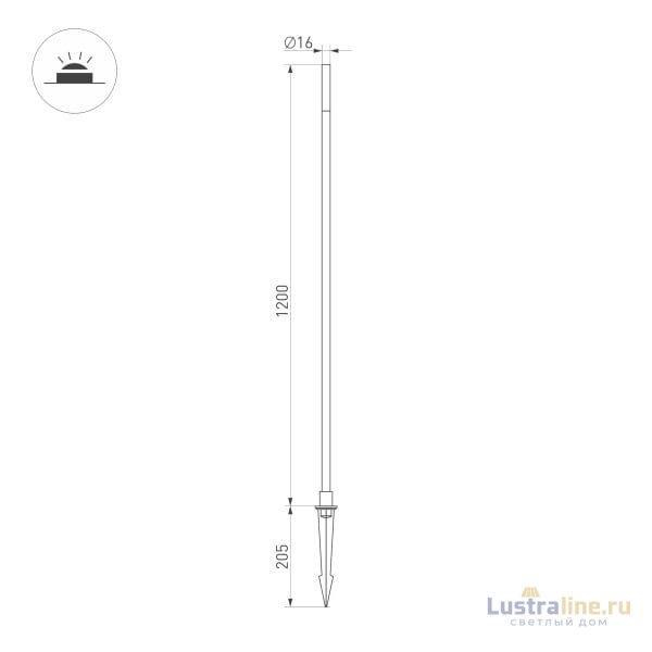 Ландшафтный светильник Arlight KT-Canna-L1200-1W Warm3000 034164 Ландшафтный светильник Arlight KT-Canna-L1200-1W Warm3000 034164