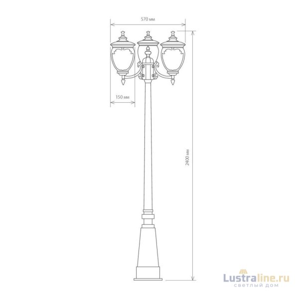 Садово-парковый светильник Elektrostandard Andromeda F/3 (GLYF-8024F/3) 4690389042713