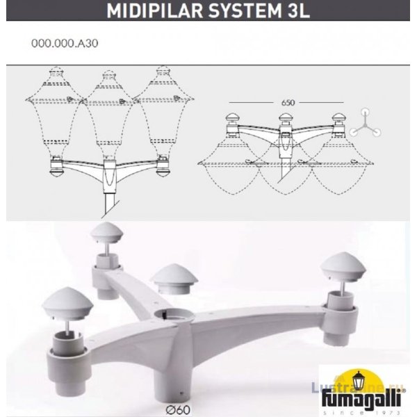 Садовый светильник Fumagalli V50.372.A30.LXH27 Садовый светильник Fumagalli V50.372.A30.LXH27