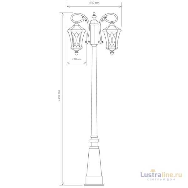Садово-парковый светильник Elektrostandard Virgo F/2 капучино 4690389064876