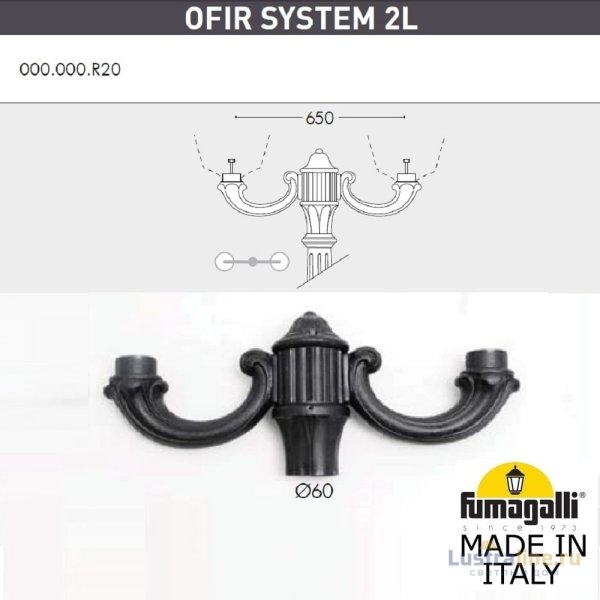 Парковый фонарь Fumagalli Globe G30.205.R20.AZF1R