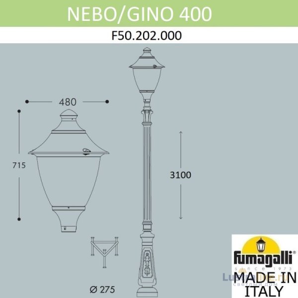 Садовый светильник Fumagalli F50.202.000.AXE27 Садовый светильник Fumagalli F50.202.000.AXE27