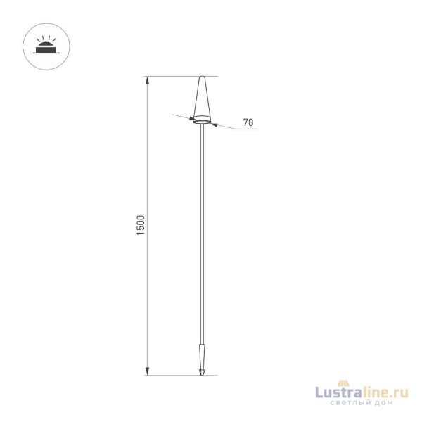 Уличный светильник Arlight LGD-CONO-BOLL-H1500-7W Warm3000 (DG, 36 deg, 230V) 037521 Уличный светильник Arlight LGD-CONO-BOLL-H1500-7W Warm3000 (DG, 36 deg, 230V) 037521