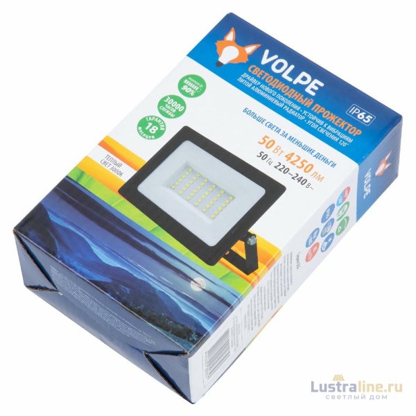 Прожектор Volpe ULF-Q517 50W/3000K IP65 220-240V BLACK UL-00011634 Прожектор Volpe ULF-Q517 50W/3000K IP65 220-240V BLACK UL-00011634