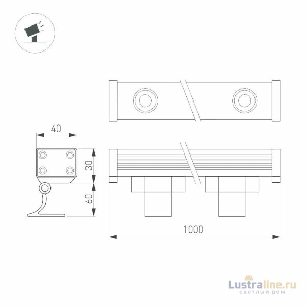 Линейный прожектор Arlight AR-LINE-1000-24W Warm2700 051751 Линейный прожектор Arlight AR-LINE-1000-24W Warm2700 051751