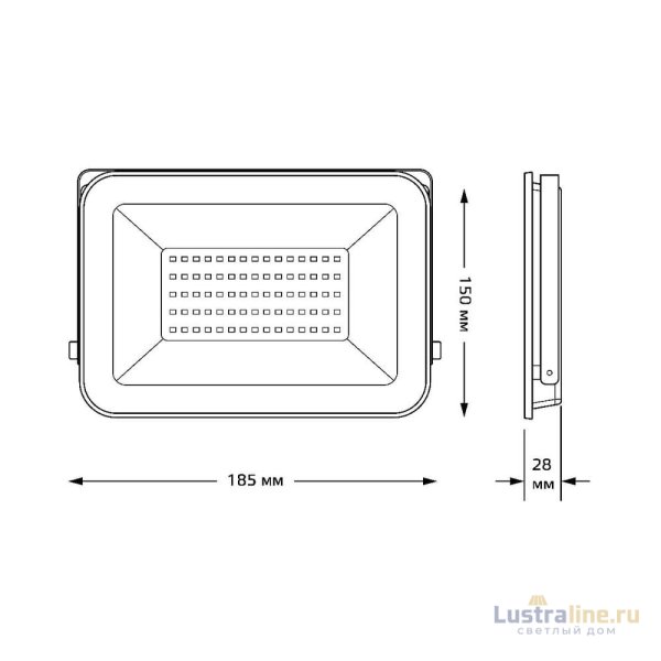 Прожектор светодиодный Gauss Qplus 50W 6500К 613511350