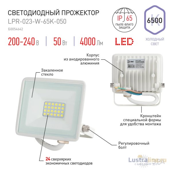 Прожектор Эра LPR-023-W-65K-050 Б0054642
