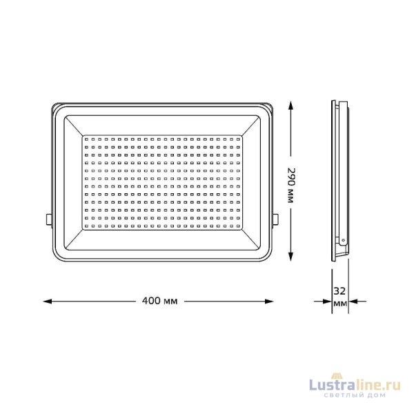 Прожектор светодиодный Gauss Qplus 200W 6500К 690511200 Прожектор светодиодный Gauss Qplus 200W 6500К 690511200