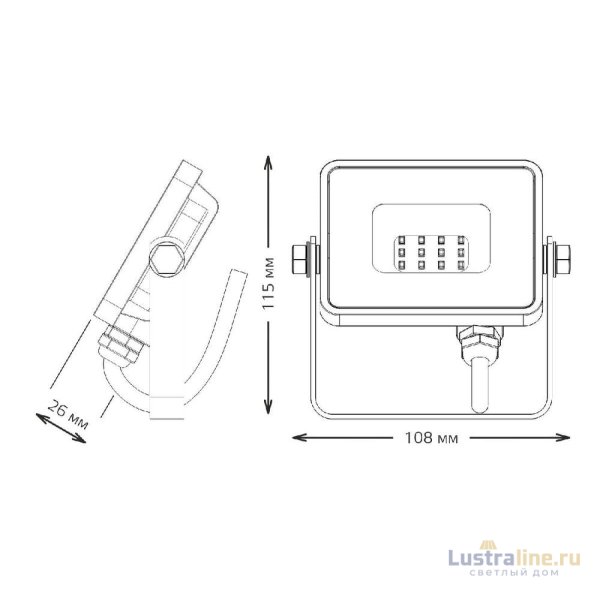 Прожектор светодиодный Gauss Qplus 10W 6500К 690511310 Прожектор светодиодный Gauss Qplus 10W 6500К 690511310