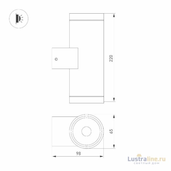 Уличный настенный светильник Arlight LGD-RAY-WALL-TWIN-R65-2x12W Warm3000 044231 Уличный настенный светильник Arlight LGD-RAY-WALL-TWIN-R65-2x12W Warm3000 044231