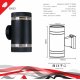 Уличный настенный светильник Reluce 86226-9.2-002CT 2*GX53 BK