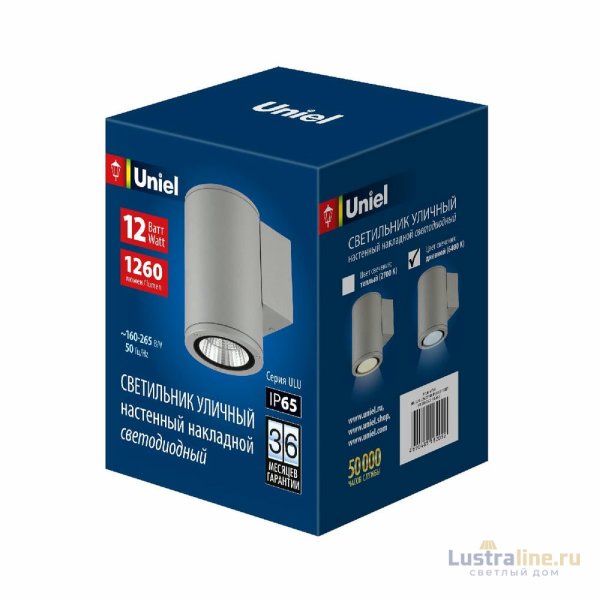 Уличный настенный светильник Uniel ULU-S21С-12W/6400K IP65 LIGHT GREY UL-00011081 Уличный настенный светильник Uniel ULU-S21С-12W/6400K IP65 LIGHT GREY UL-00011081
