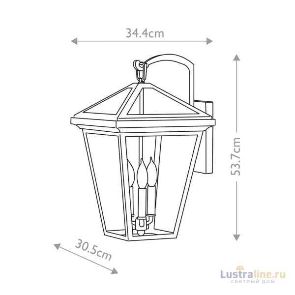 Настенный уличный светильник Hinkley Alford place QN-ALFORD-PLACE2-L-MB