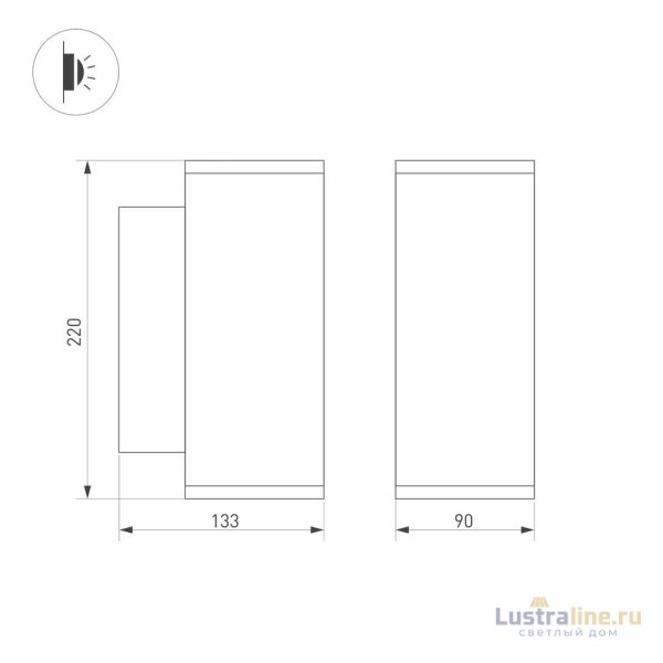 Уличный настенный светильник Arlight LGD-Forma-Wall-Twin-R90-2x12W Day4000 037251 Уличный настенный светильник Arlight LGD-Forma-Wall-Twin-R90-2x12W Day4000 037251