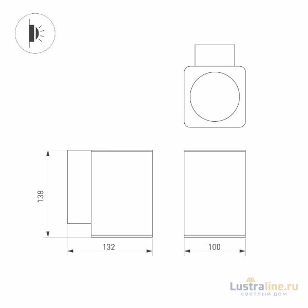 Уличный настенный светильник Arlight LGD-EVO-WALL-S100x100-12W Warm3000 (GR, 44 deg, 230V) 046193 Уличный настенный светильник Arlight LGD-EVO-WALL-S100x100-12W Warm3000 (GR, 44 deg, 230V) 046193