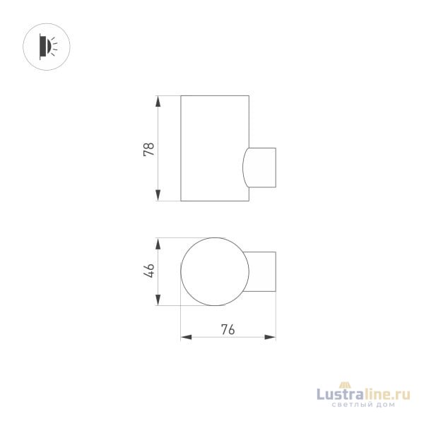 Уличный настенный светильник Arlight LGD-Ray-Wall-R46-3W Day4000 033309 Уличный настенный светильник Arlight LGD-Ray-Wall-R46-3W Day4000 033309