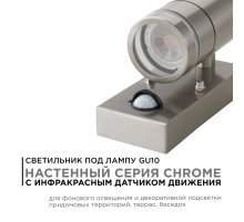 Уличный настенный светильник Apeyron Chrome 11-113