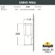 Уличный настенный светильник Fumagalli Carlo DR1.570.000.WXU1L