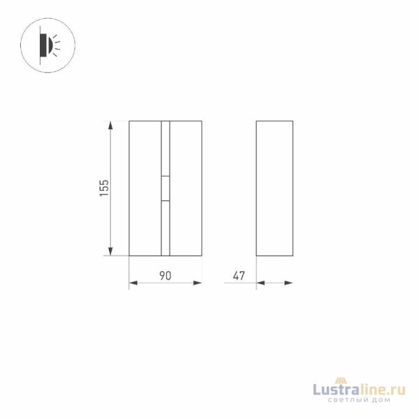 Уличный настенный светильник Arlight LGD-STRIPE-3W Warm3000 052858 Уличный настенный светильник Arlight LGD-STRIPE-3W Warm3000 052858