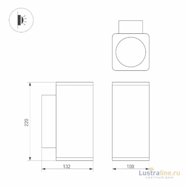 Уличный настенный светильник Arlight LGD-EVO-WALL-TWIN-S100x100-2x12W Warm3000 (GR, 44 deg, 230V) 046195 Уличный настенный светильник Arlight LGD-EVO-WALL-TWIN-S100x100-2x12W Warm3000 (GR, 44 deg, 230V) 046195