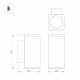 Уличный настенный светильник Arlight LGD-EVO-WALL-TWIN-S100x100-2x12W Warm3000 (GR, 44 deg, 230V) 046195