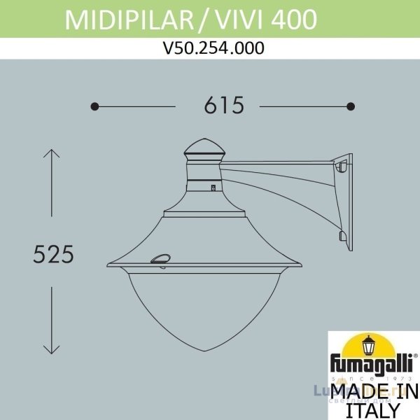 Уличный настенный светильник Fumagalli Vivi V50.254.000.AXH27