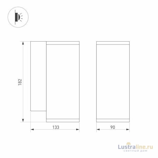 Уличный настенный светильник Arlight LGD-Forma-Wall-R90-12W Day4000 037255 Уличный настенный светильник Arlight LGD-Forma-Wall-R90-12W Day4000 037255
