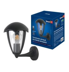 Уличный настенный светильник (UL-00006812) Uniel UUL-S80A 60W/E27 IP54 Black
