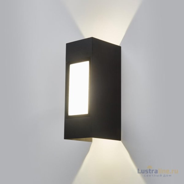Уличный настенный светильник Elektrostandard 1638 Techno LED черный 4690389182044 a054929 Уличный настенный светильник Elektrostandard 1638 Techno LED черный 4690389182044 a054929