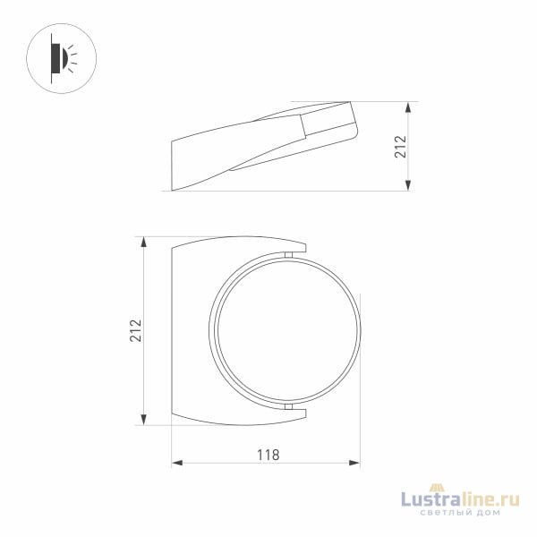 Уличный настенный светодиодный светильник Arlight LGD-Eye-Wall-6W Warm3000 029979 Уличный настенный светодиодный светильник Arlight LGD-Eye-Wall-6W Warm3000 029979