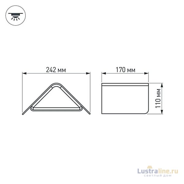 Настенный светильник Arlight LGD-Wall-Delta-1B-12W Warm White 019779 Настенный светильник Arlight LGD-Wall-Delta-1B-12W Warm White 019779