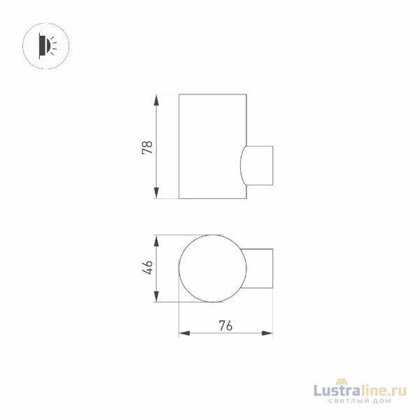 Уличный настенный светильник Arlight KT-RAY-WALL-R46-3W Warm3000 (GR, 24 deg, 24V) 034116(1) Уличный настенный светильник Arlight KT-RAY-WALL-R46-3W Warm3000 (GR, 24 deg, 24V) 034116(1)