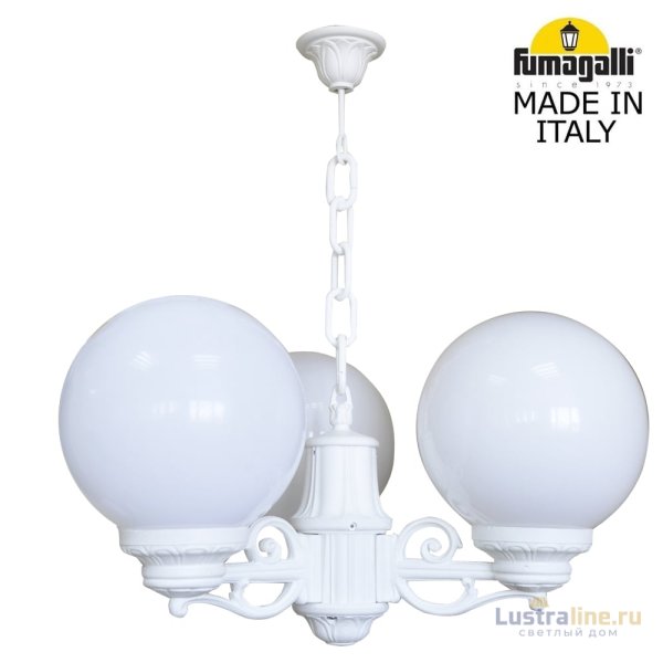 Уличный подвесной светильник Fumagalli Globe 250 G25.120.S30.WYF1R Уличный подвесной светильник Fumagalli Globe 250 G25.120.S30.WYF1R