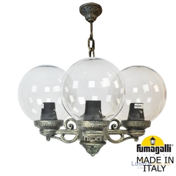 Уличный подвесной светильник Fumagalli Globe 250 G25.120.S30.BXF1R Уличный подвесной светильник Fumagalli Globe 250 G25.120.S30.BXF1R