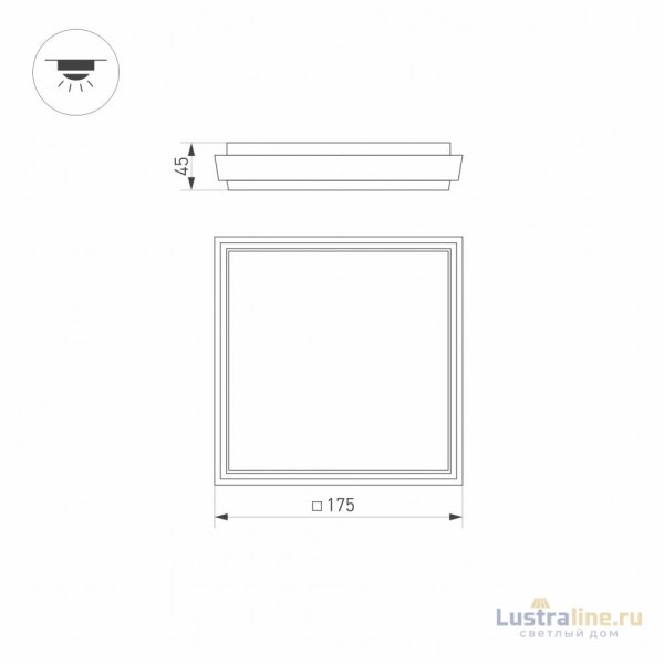 Уличный светодиодный светильник Arlight LGD-Area-S175x175-10W Warm3000 029951 Уличный светодиодный светильник Arlight LGD-Area-S175x175-10W Warm3000 029951