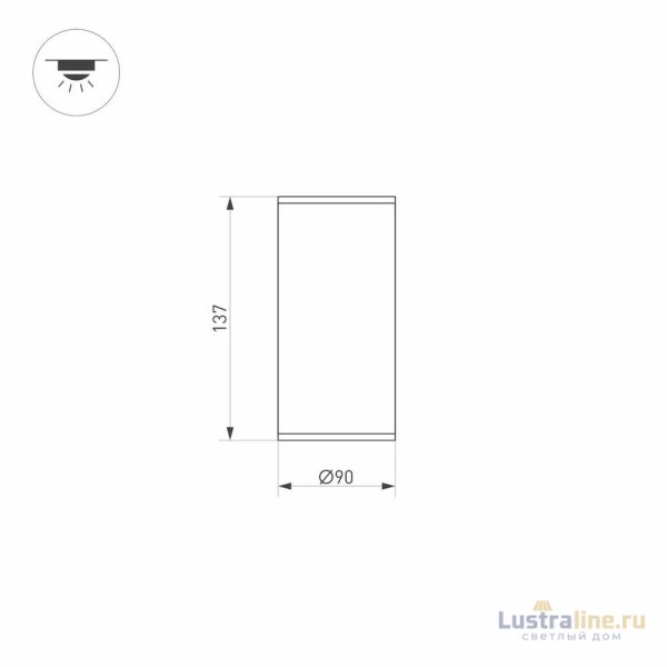 Уличный потолочный светильник Arlight LGD-Forma-Surface-R90-12W Day4000 037260 Уличный потолочный светильник Arlight LGD-Forma-Surface-R90-12W Day4000 037260