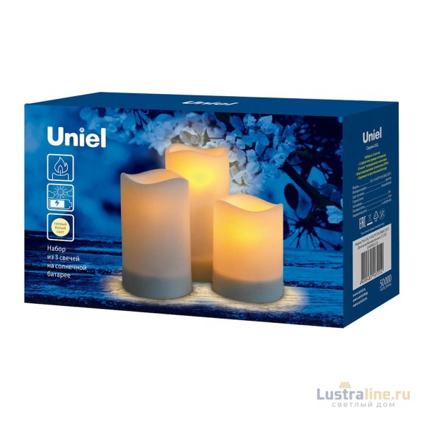 Садовый светильник на солнечной батарее Uniel USL-S-816/PT150 CANDLE SET3 UL-00009381 Садовый светильник на солнечной батарее Uniel USL-S-816/PT150 CANDLE SET3 UL-00009381