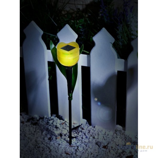Светильник на солнечных батареях (UL-00004277) Uniel Promo USL-C-452/PT305 Yellow Tulip Светильник на солнечных батареях (UL-00004277) Uniel Promo USL-C-452/PT305 Yellow Tulip
