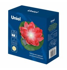 Светильник на солнечной батарее Uniel USL-S-826/PT060 RED WATERLILY UL-00011599