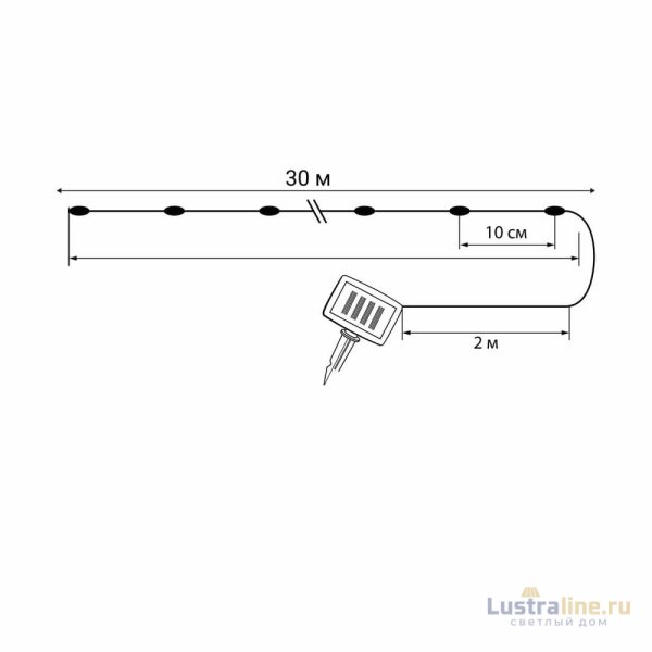 Садовая гирлянда на солнечной батарее Uniel USL-S-128/PT30000 WARMWHITE DEW UL-00012694