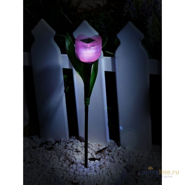 Светильник на солнечных батареях (UL-00004276) Uniel Promo USL-C-451/PT305 Pink Tulip Светильник на солнечных батареях (UL-00004276) Uniel Promo USL-C-451/PT305 Pink Tulip