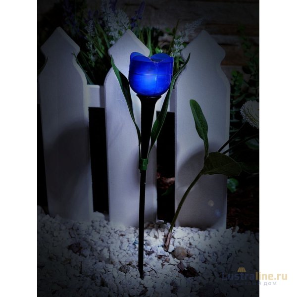Светильник на солнечных батареях (UL-00004279) Uniel Promo USL-C-454/PT305 Blue Tulip