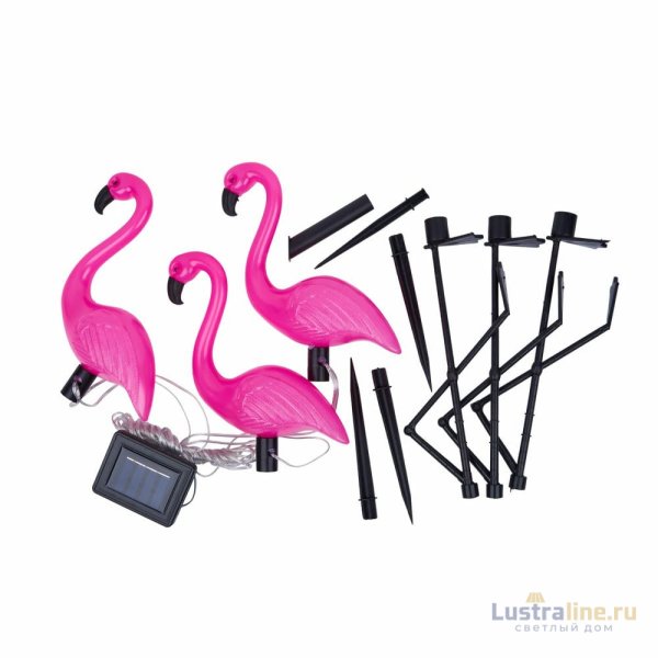 Садовый светильник на солнечной батарее (3 шт.) Uniel USL-S-833/PM530 FLAMINGO SET3 UL-00012698