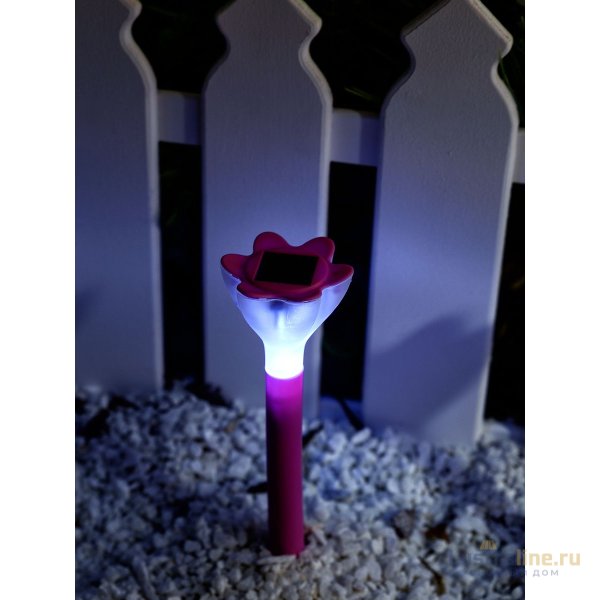 Светильник на солнечных батареях (UL-00001762) Uniel Promo USL-C-420/PT305 Pink Crocus Светильник на солнечных батареях (UL-00001762) Uniel Promo USL-C-420/PT305 Pink Crocus