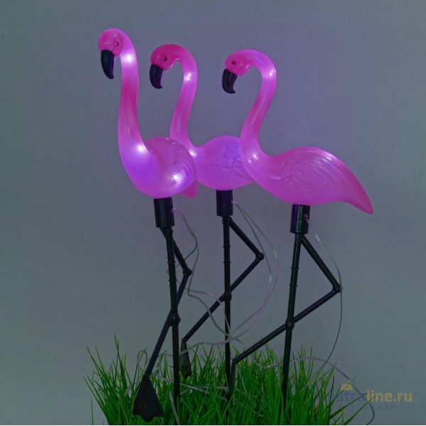 Садовый светильник на солнечной батарее (3 шт.) Uniel USL-S-833/PM530 FLAMINGO SET3 UL-00012698